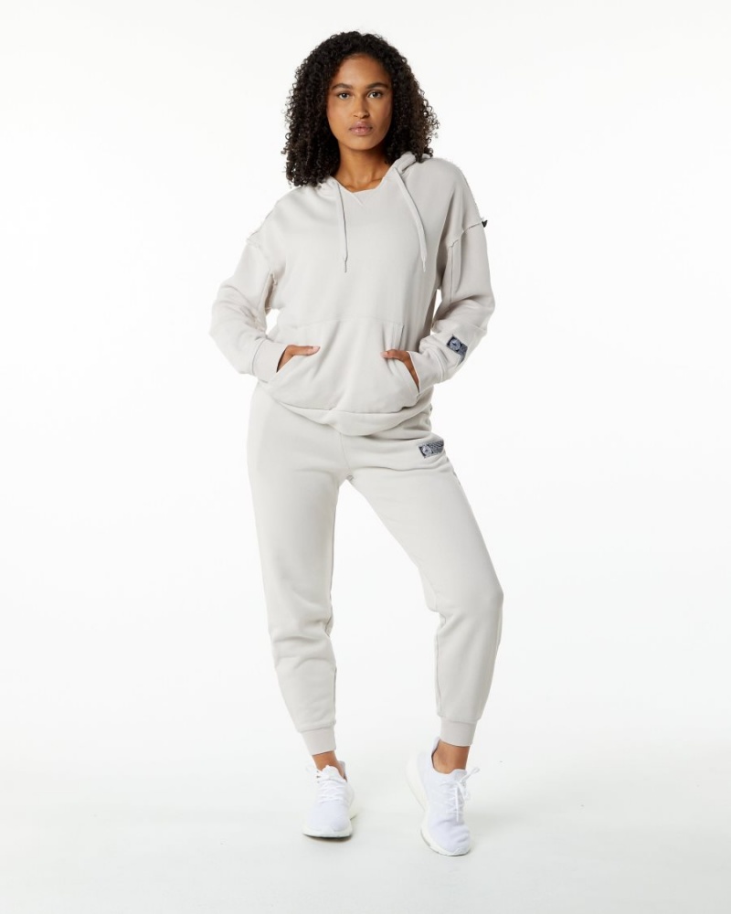 Moonstone Alphalete Very Terry Hoodie Women's Hoodie | 2184690-DO