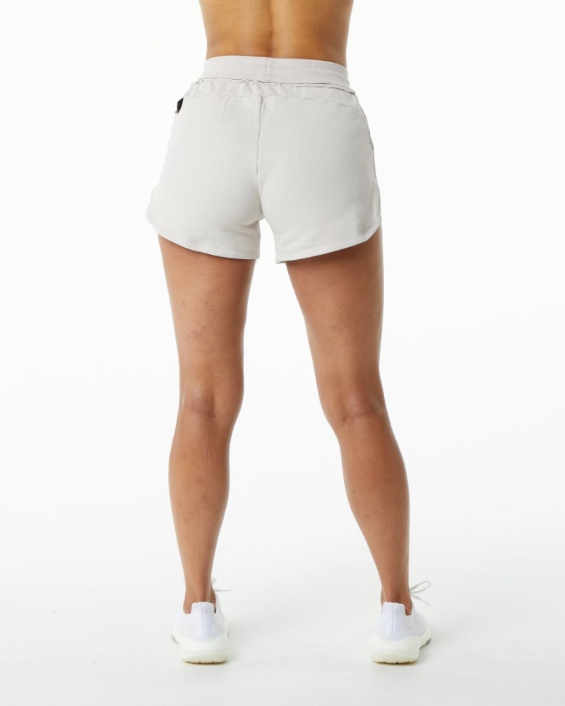 Moonstone Alphalete Very Terry Short Women's Shorts | 3615047-TE