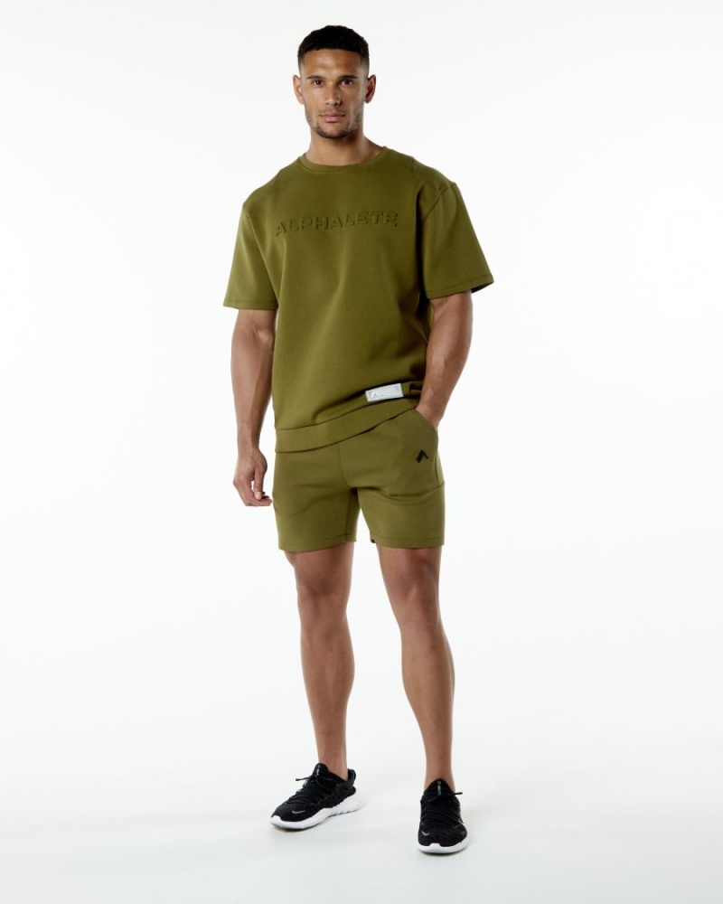 Moss Alphalete ELMTS Athletic Short 6" Men's Shorts | 4872150-SN