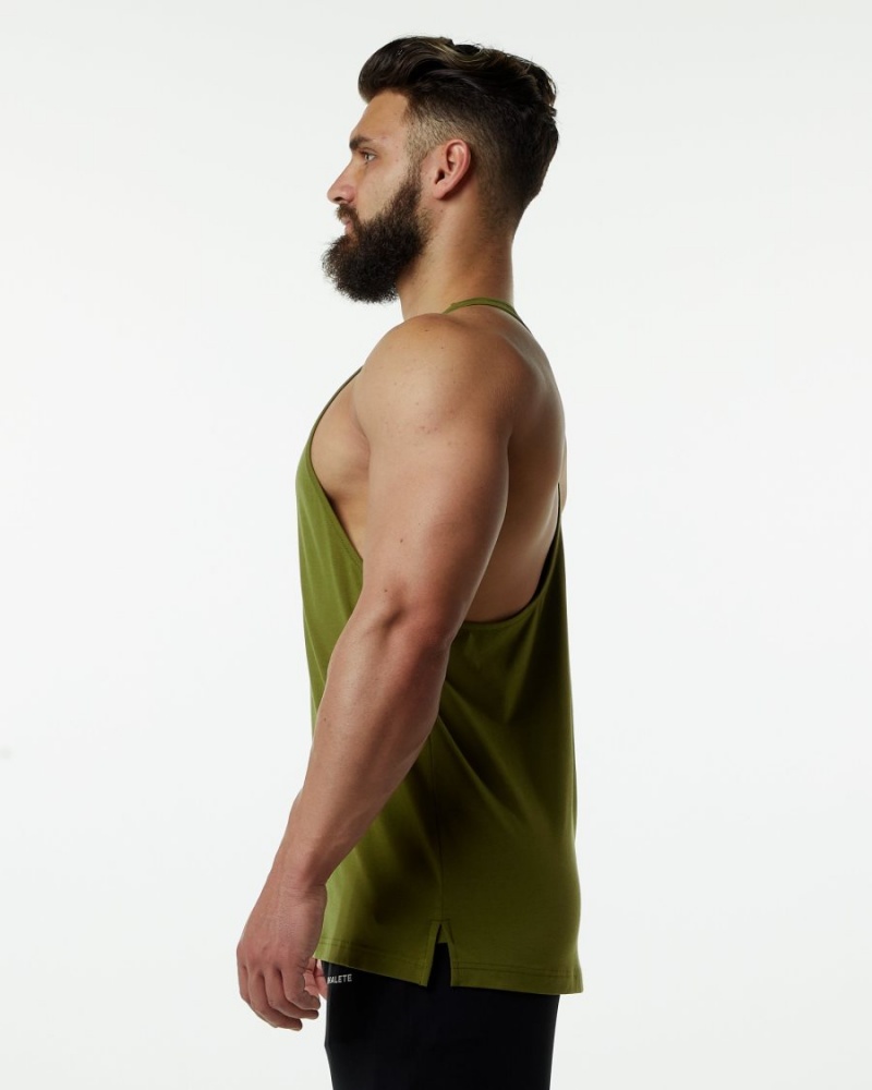 Moss Green Alphalete Evo Stringer Men's Stringers | 9350126-BA