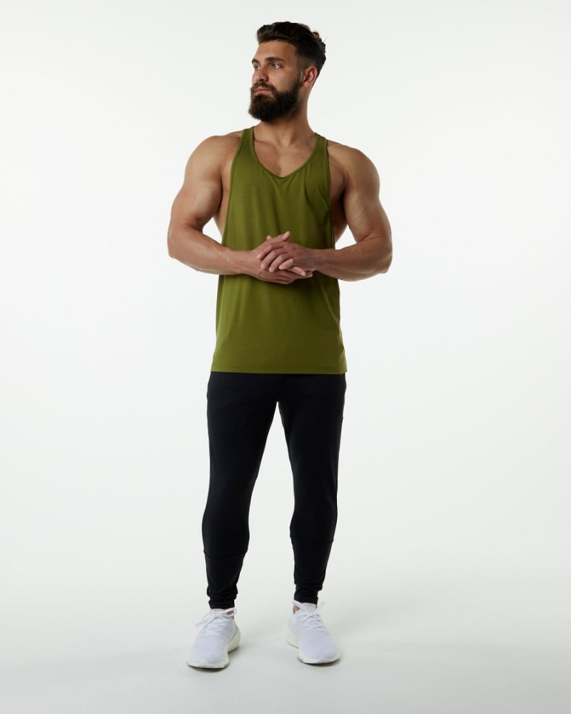 Moss Green Alphalete Evo Stringer Men's Stringers | 9350126-BA