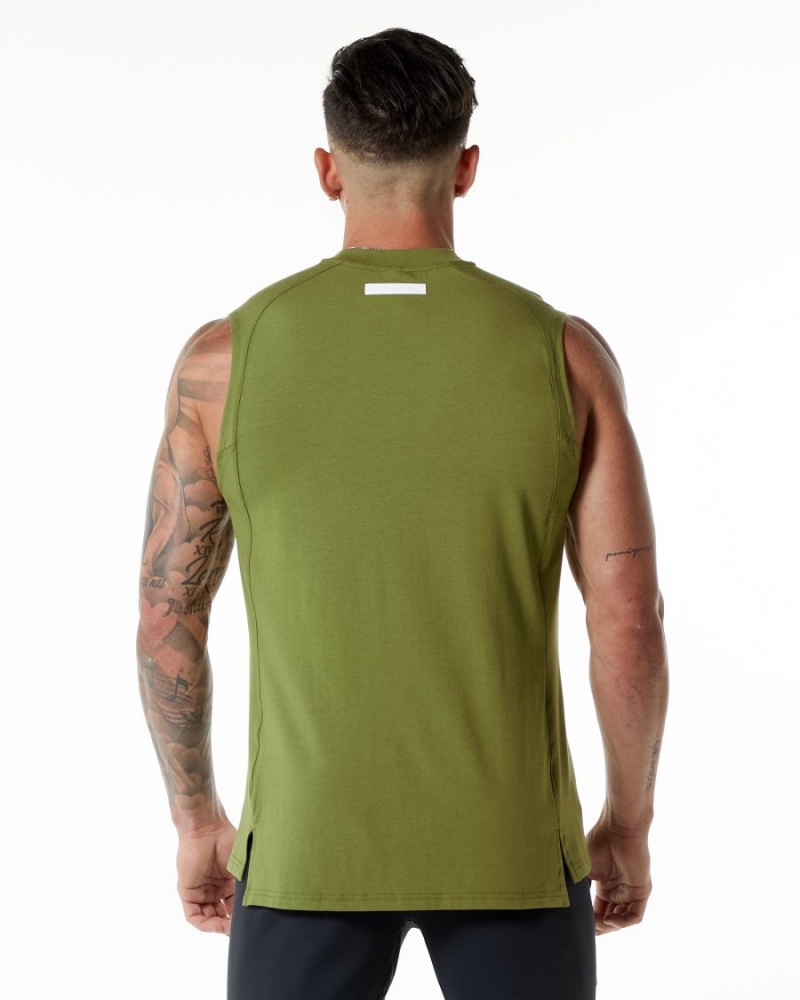 Moss Green Alphalete Evo Tank Men's Tanks | 1758930-IG