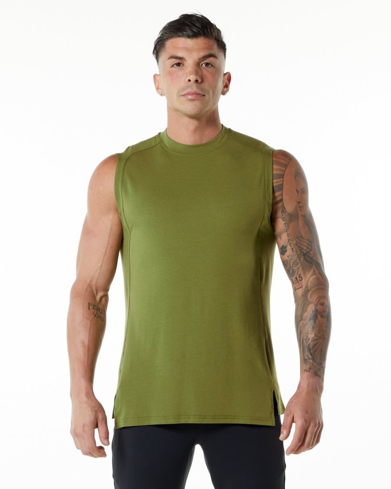 Moss Green Alphalete Evo Tank Men\'s Tanks | 1758930-IG