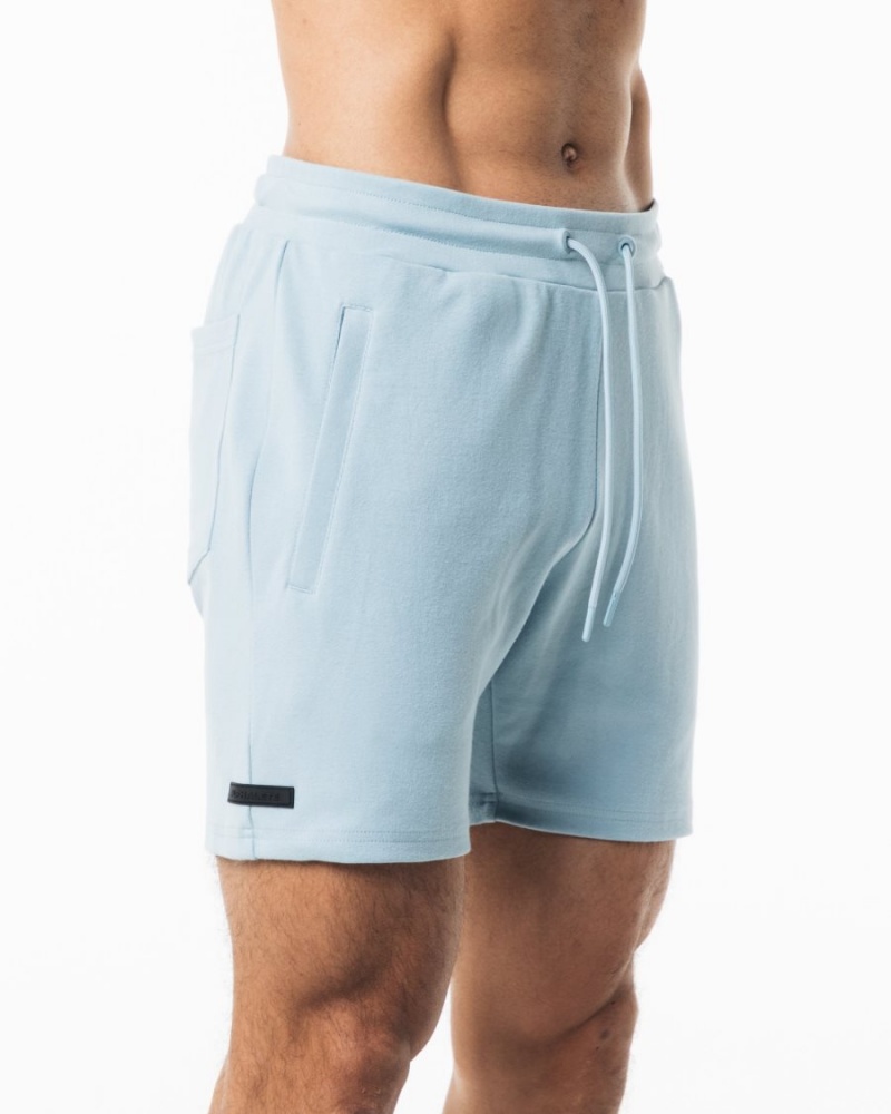 Muted Blue Alphalete Identity Short 6” Men's Shorts | 9684032-FG