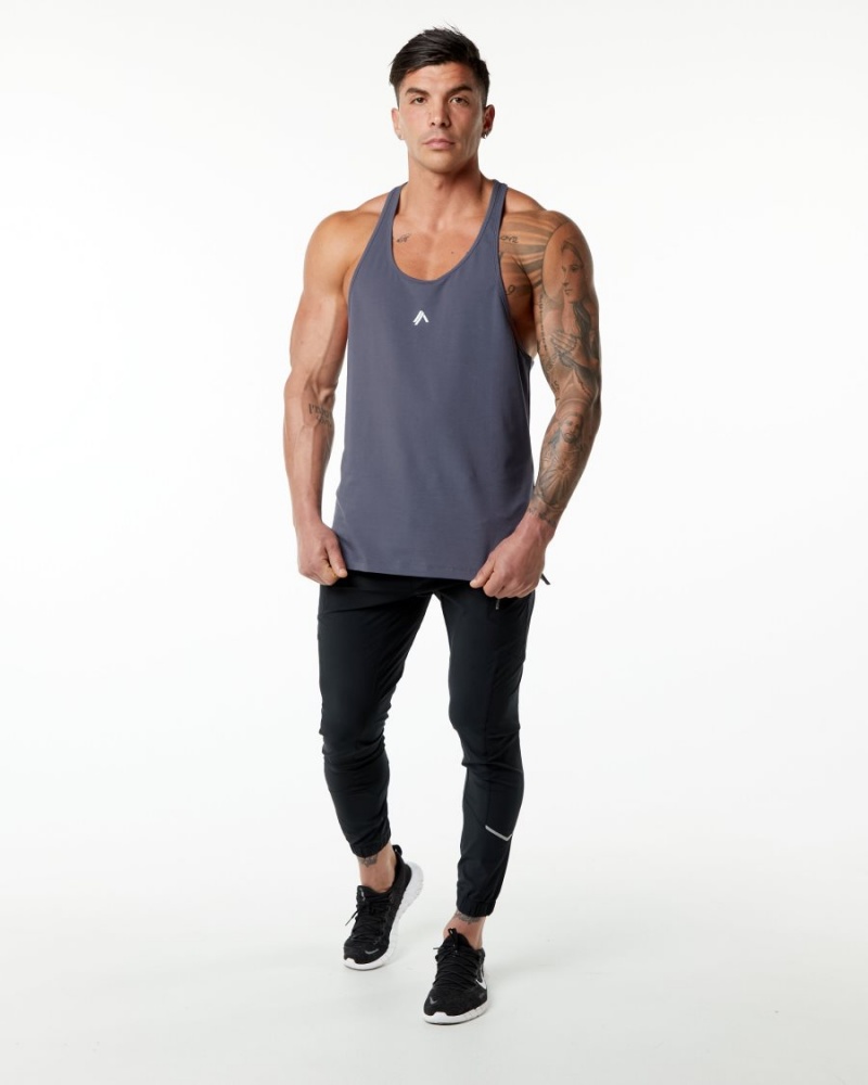 Muted Purple Alphalete Emblem Stringer Men's Stringers | 9836452-PR