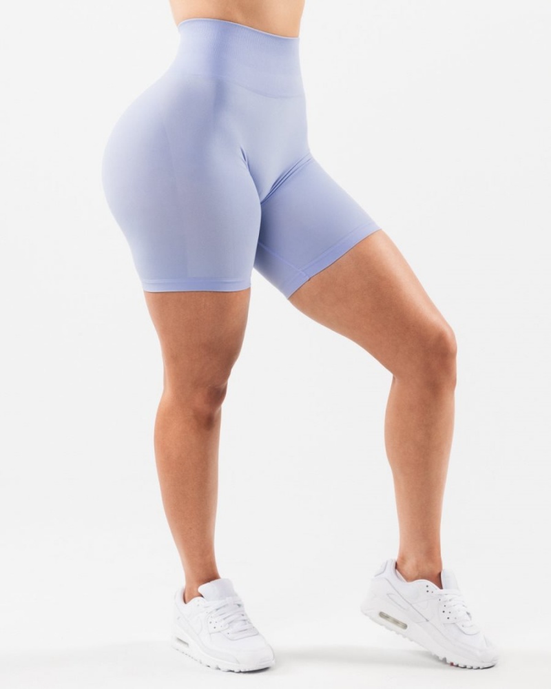 Mystic Blue Alphalete Amplify Short 6.5” Women's Shorts | 4593016-MQ