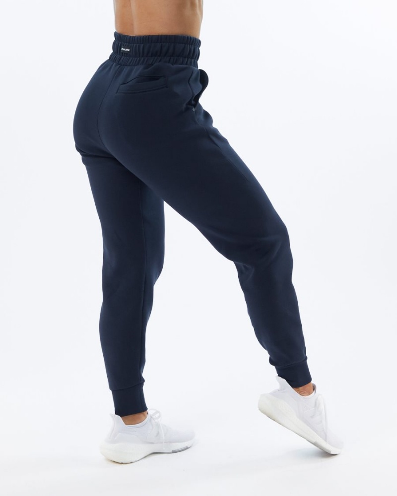 Navy Alphalete ELMTS Cuffed Jogger Women's Jogger | 1908326-UR