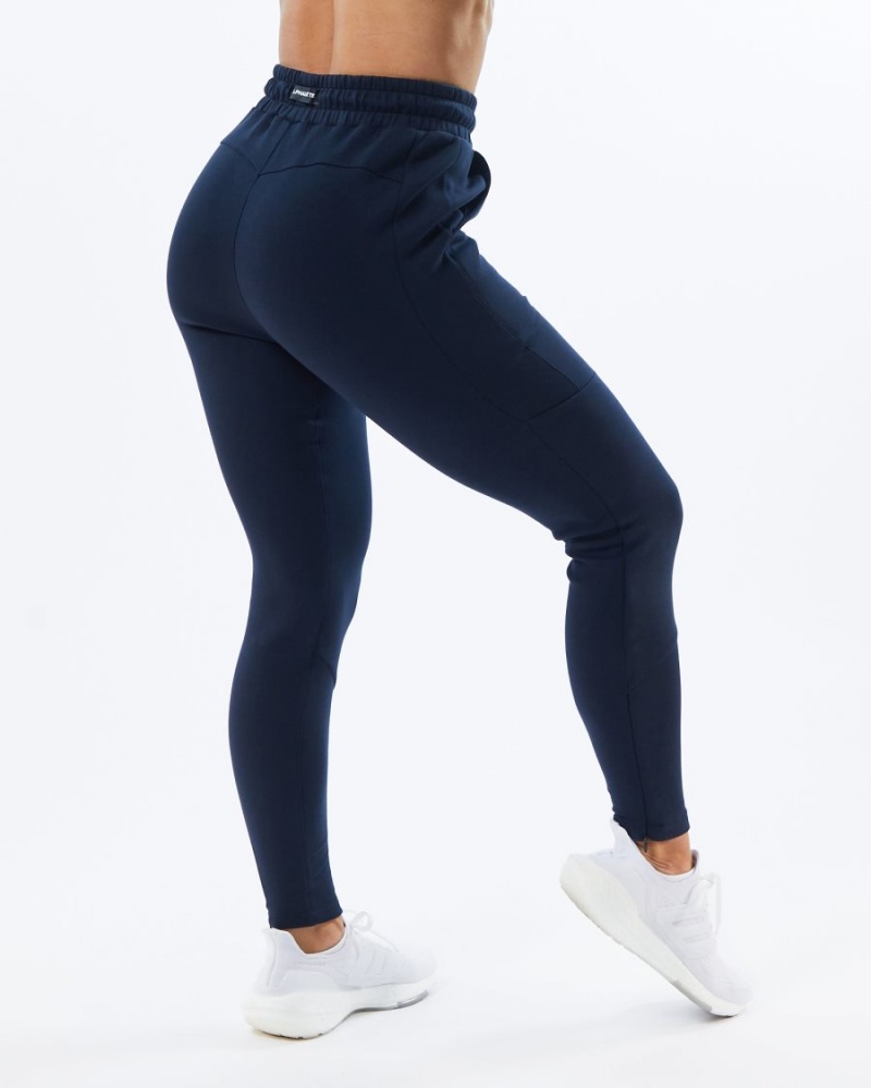 Navy Alphalete ELMTS Zip Jogger Women's Jogger | 7620495-YC