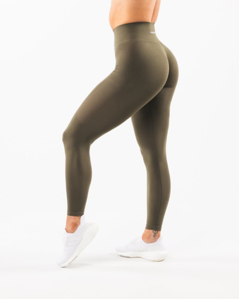 Oak Alphalete Amplify Legging Women's Leggings | 0398427-UP