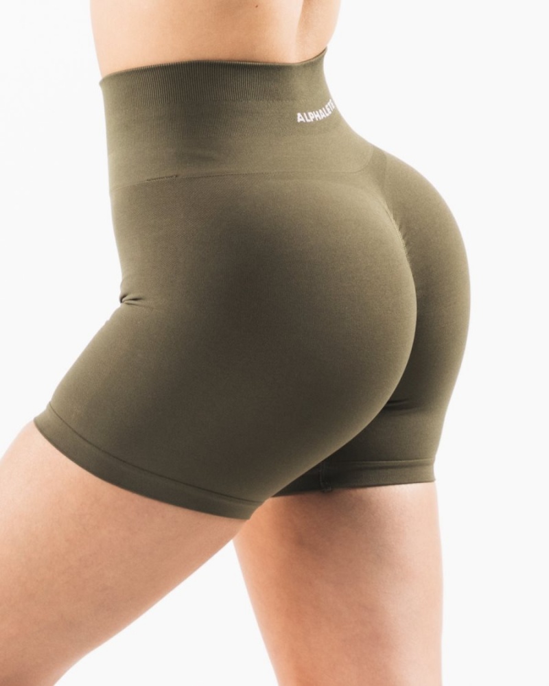 Oak Alphalete Amplify Short 4.5" Women's Shorts | 7958623-ZN