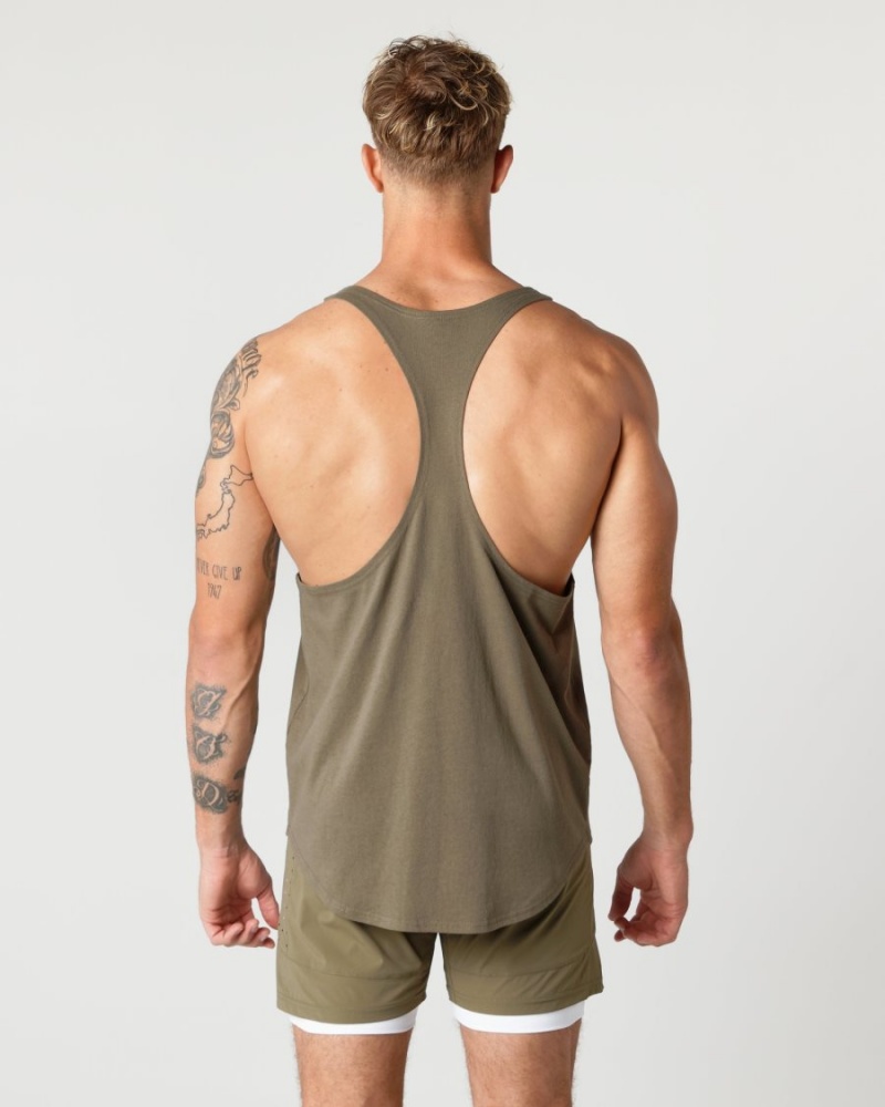 Oak Alphalete Heavy Cotton Core Stringer Men's Stringers | 4815932-LM