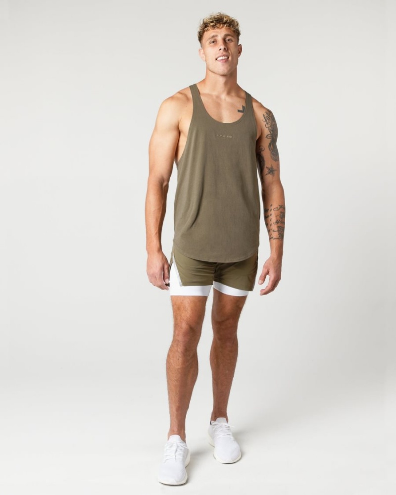 Oak Alphalete Heavy Cotton Core Stringer Men's Stringers | 4815932-LM