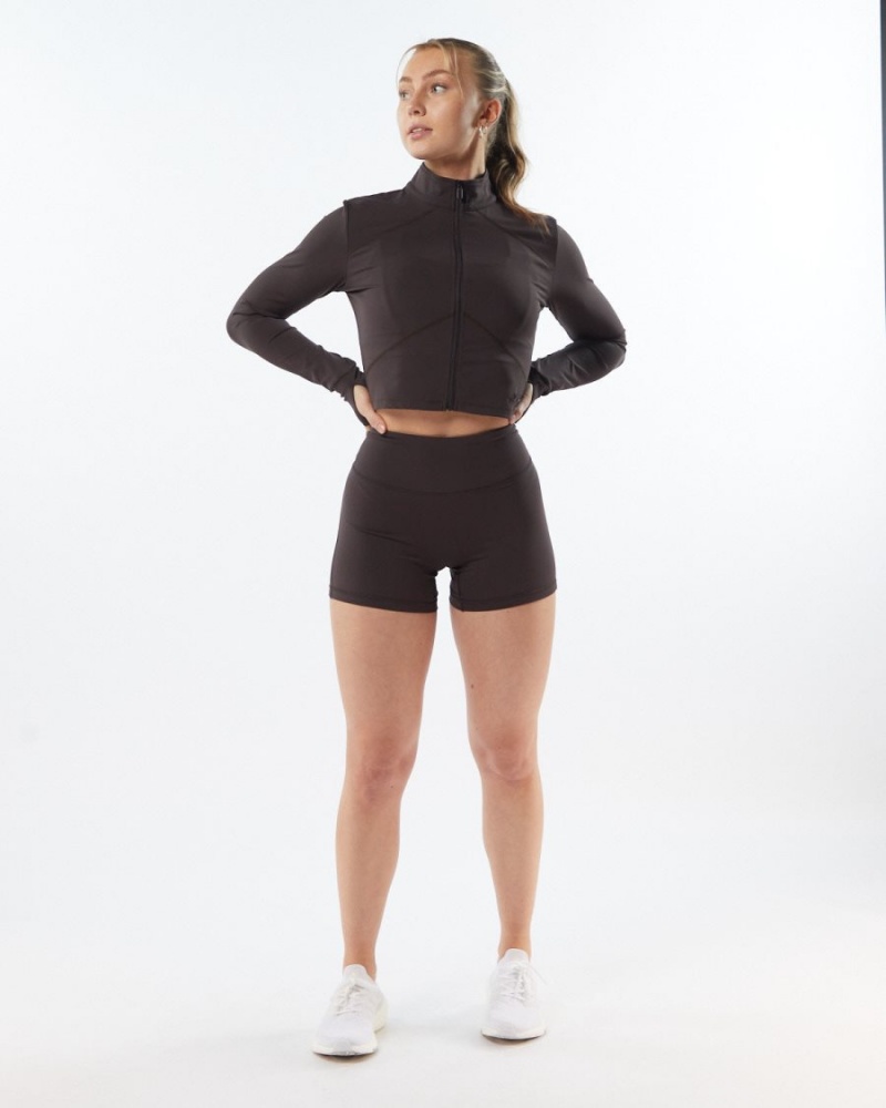 Obscure Grey Alphalete Pulse Jacket Women's Jackets | 8714652-SQ