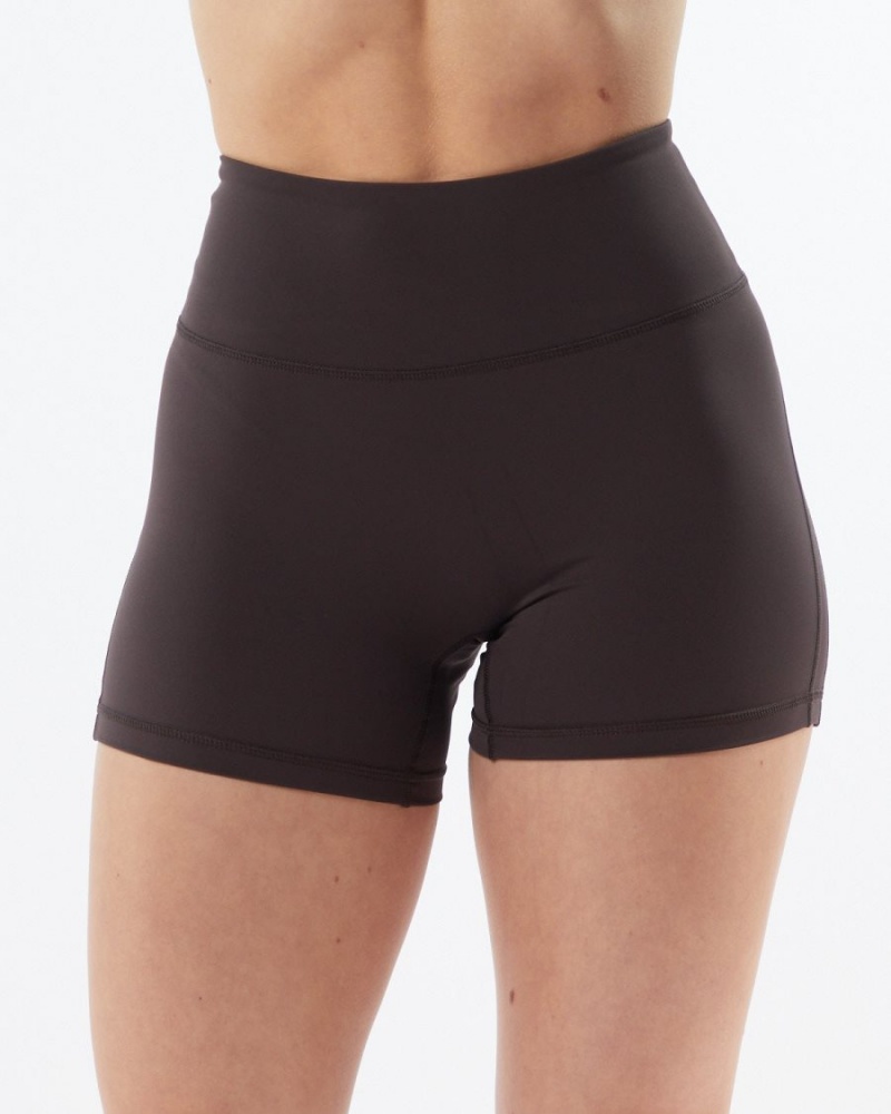 Obscure Grey Alphalete Pulse Surge Short 4" Women's Shorts | 7156089-BT