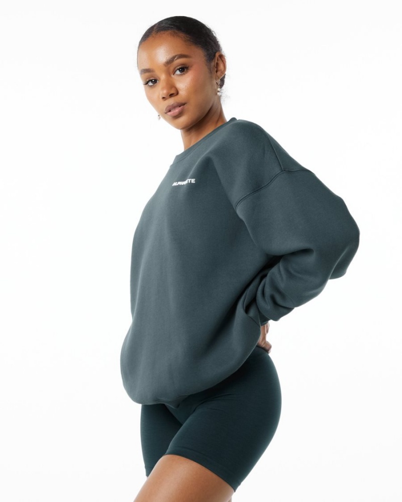 Ocean Alphalete Classic Crew Women's Jackets | 9384076-UK