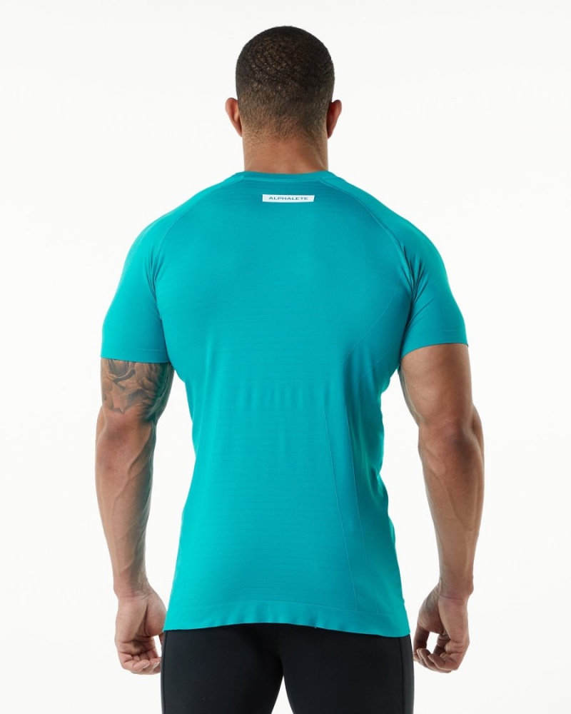 Ocean Alphalete Hero Tee Men's Shirts | 7082496-VO