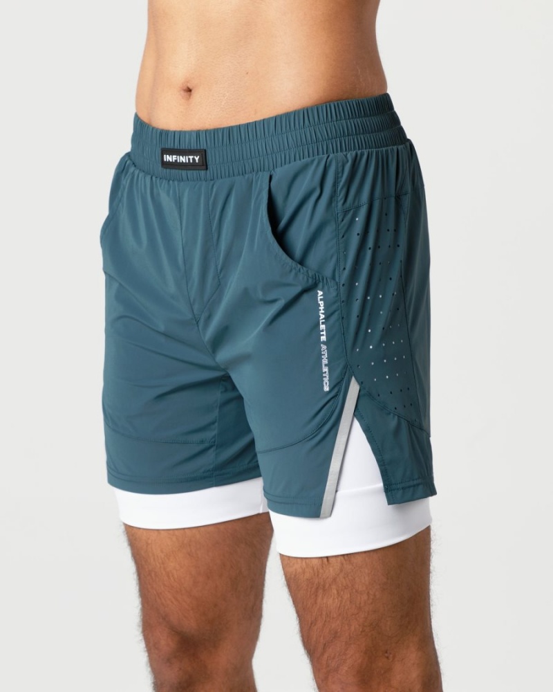 Ocean Alphalete Infinity Speed Short 5.5" Men's Shorts | 8716235-GT