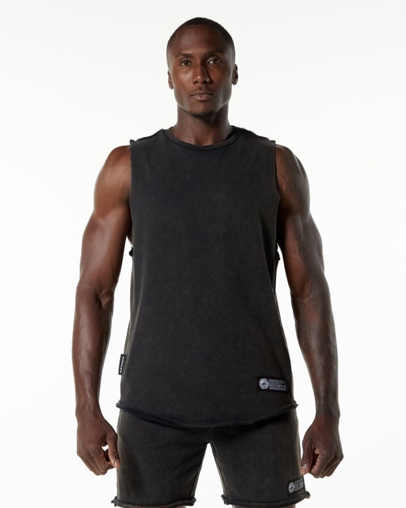 Onyx Alphalete Very Terry Cutoff Men\'s Stringers | 6205947-BZ