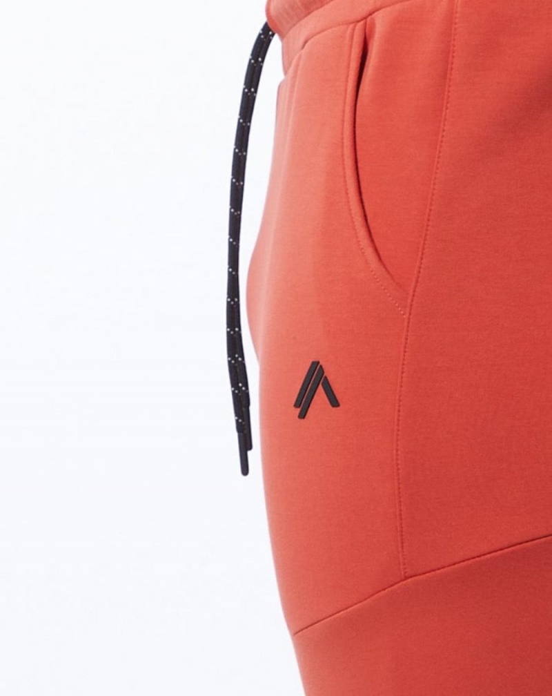 Orange Alphalete ELMTS Athletic Short 6" Men's Shorts | 4956120-IG