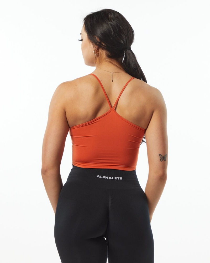 Orange Alphalete Ultrasoft Camisole Tank Women's Tank Top | 4913582-LX