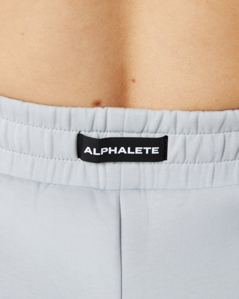 Oyster Grey Alphalete ELMTS Athletic Short 3.5" Women's Shorts | 0267539-MG