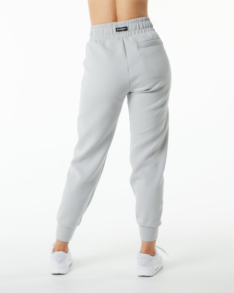 Oyster Grey Alphalete ELMTS Cuffed Jogger Women's Jogger | 9602438-NJ