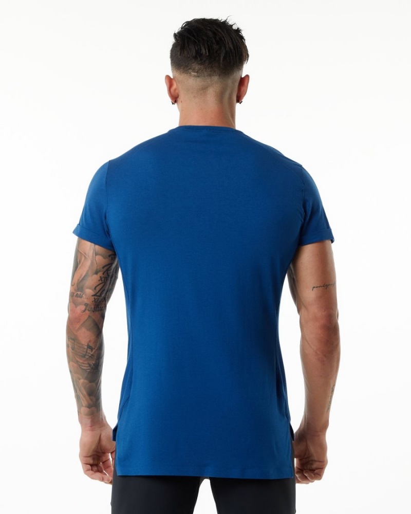 Persian Blue Alphalete Evo Pocket Tee Men's Shirts | 4259710-PS