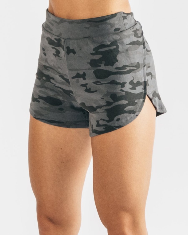 Phantom Camo Alphalete Identity Cozy Short Women\'s Shorts | 6870594-LU