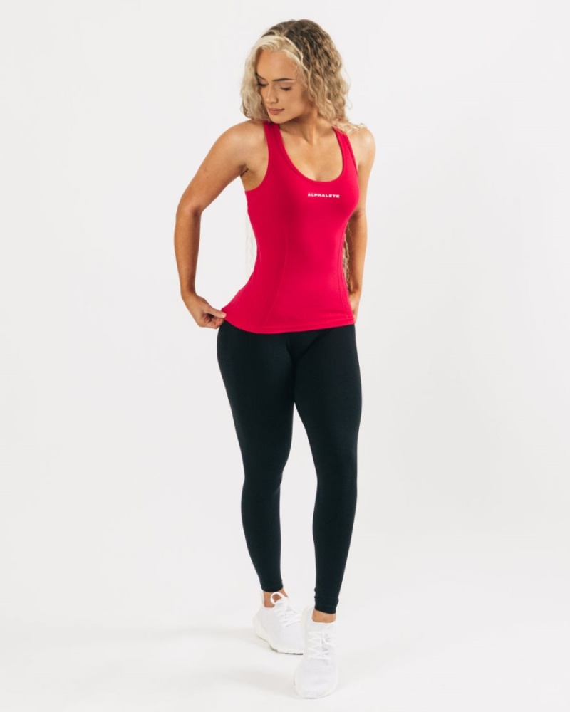 Pink Alphalete Seamless Tank Women's Tank Top | 3852046-MA