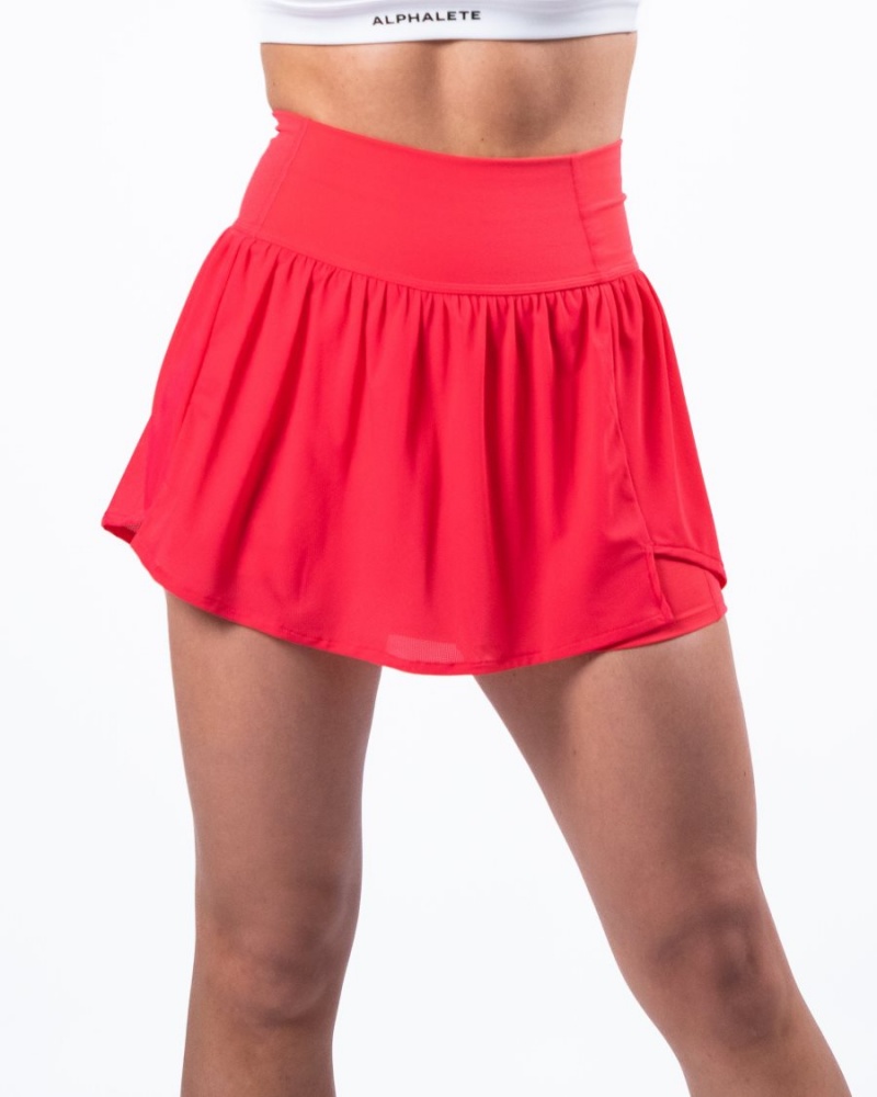 Pink Alphalete Trace Skirt Women\'s Skirts | 4296051-LQ