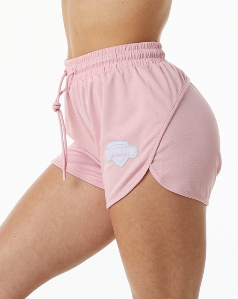 Pink Alphalete Varsity Short 3.25" Women\'s Shorts | 8524130-OI