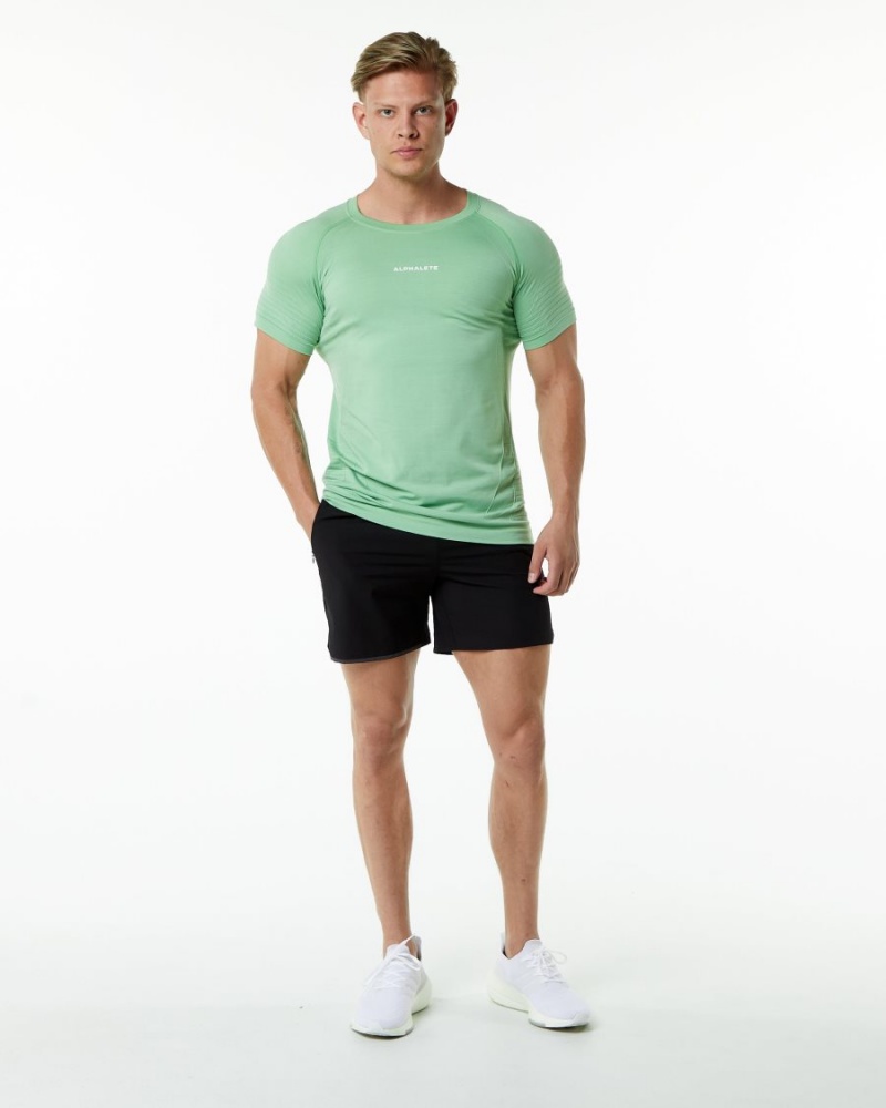 Pistachio Alphalete Ozone Tee Men's Shirts | 3687259-FQ