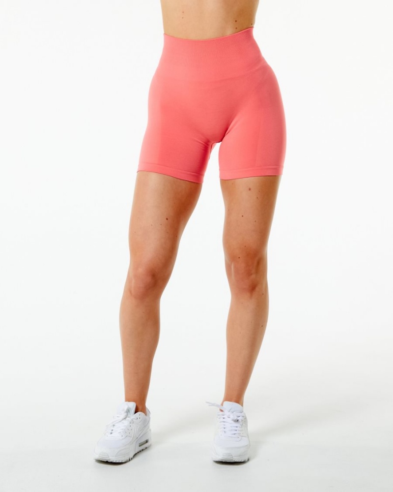 Pixel Pink Alphalete Amplify Short 4.5" Women's Shorts | 7034258-JQ