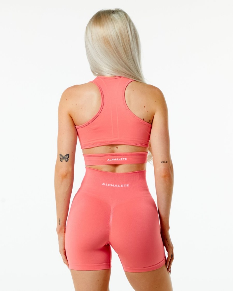 Pixel Pink Alphalete Stratus Bra Women's Sports Bra | 3682041-MV