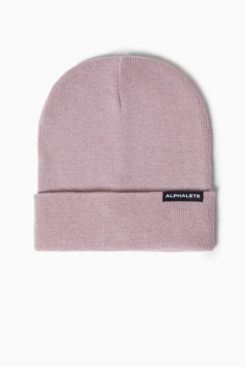 Purple Dove Alphalete Essential Foldover Beanie Men's Accessories | 3862710-HX