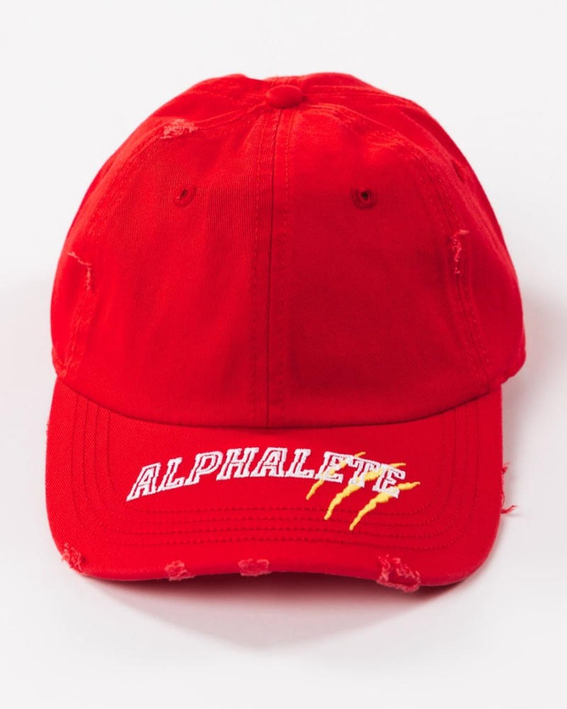 Red / White / Yellow Alphalete Claw Hat Men's Accessories | 0742395-CE