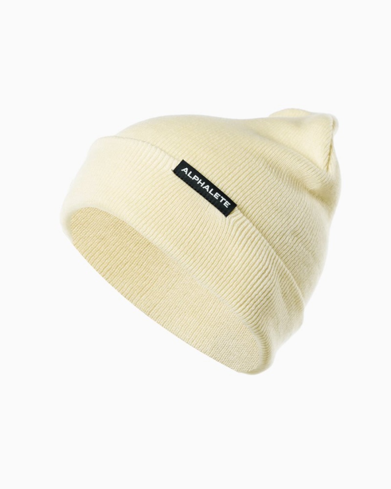 Resin Alphalete Essential Foldover Beanie Men\'s Accessories | 9317652-WY