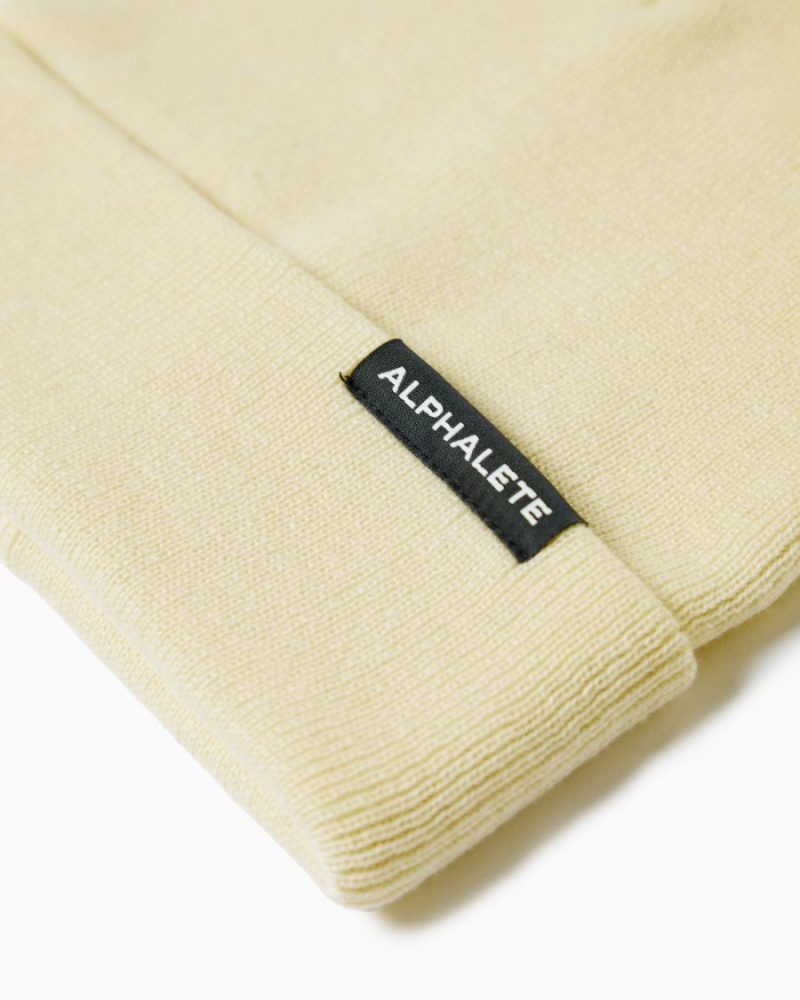 Resin Alphalete Essential Foldover Beanie Women's Accessories | 7421095-WX