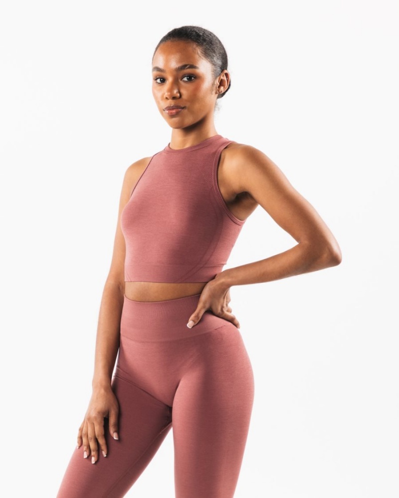 Rose Alphalete Stratus Crop Tank Women's Tank Top | 9764105-GM