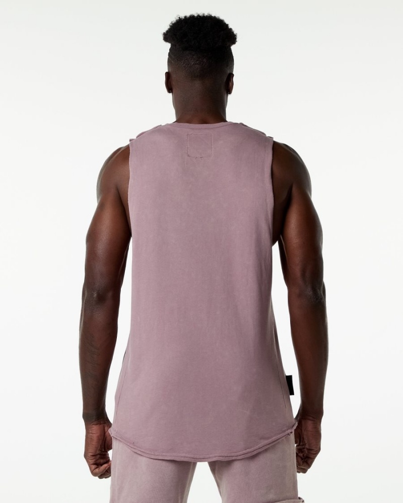 Rose Quartz Alphalete Very Terry Cutoff Men's Stringers | 9587341-HA