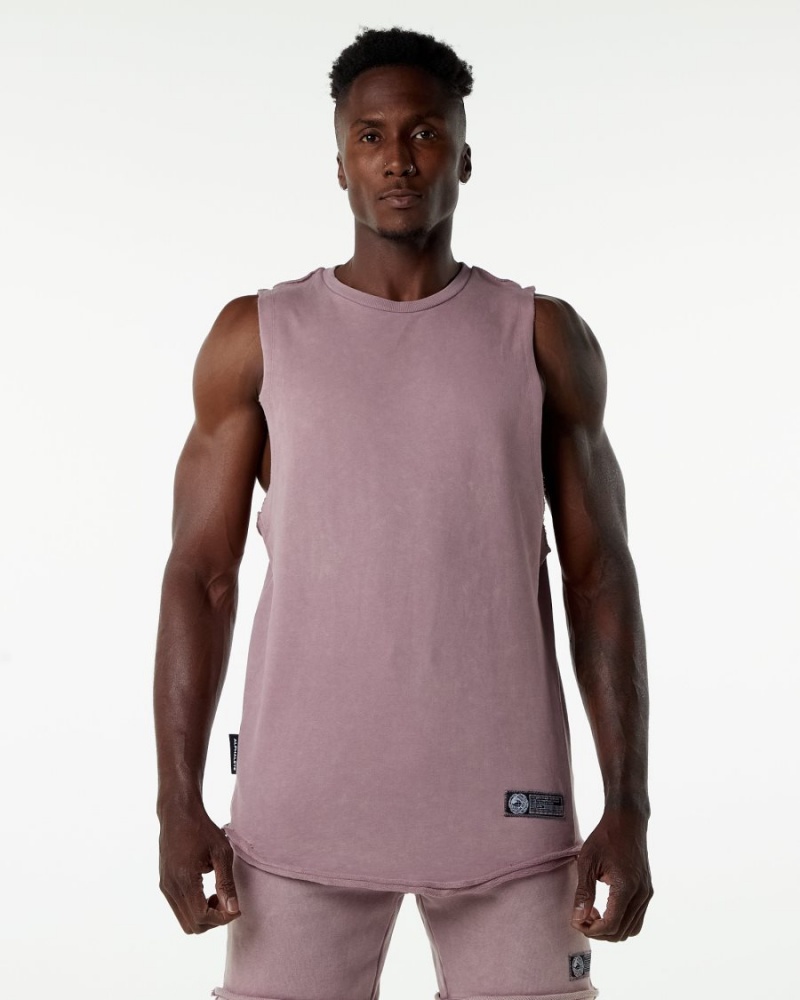 Rose Quartz Alphalete Very Terry Cutoff Men\'s Stringers | 9587341-HA