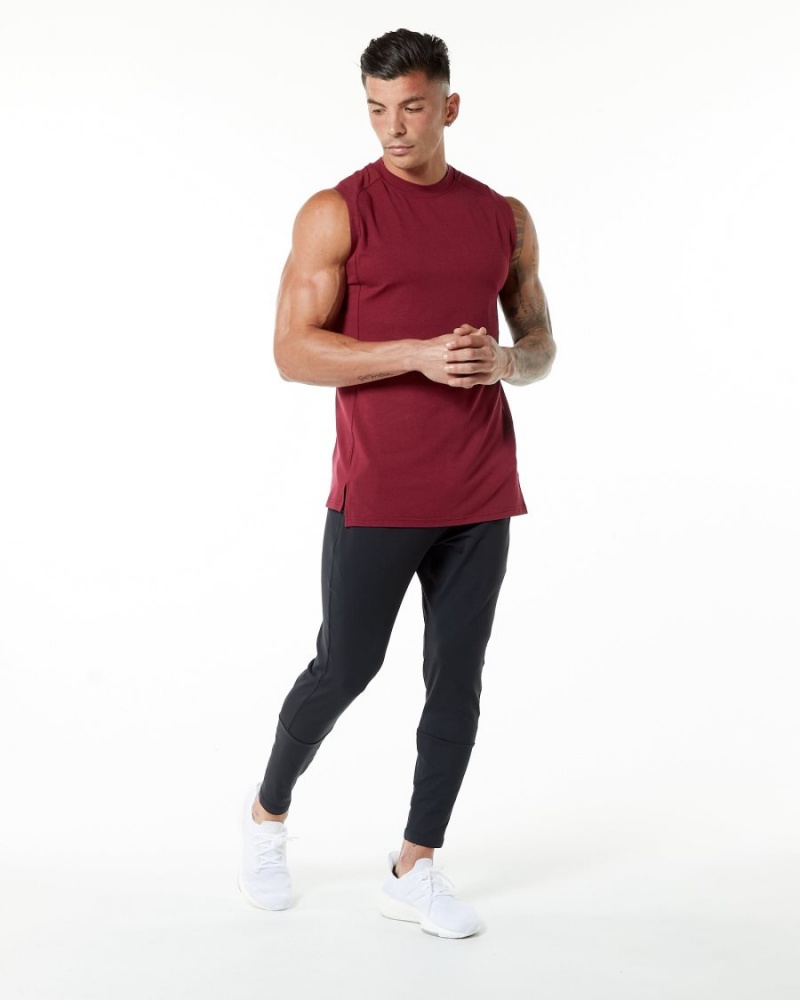 Ruby Red Alphalete Evo Tank Men's Tanks | 0184792-MI