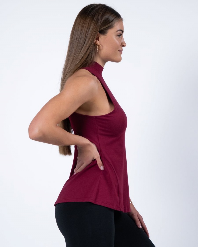 Ruby Red Alphalete Evo Tank Women's Tank Top | 7546283-TI