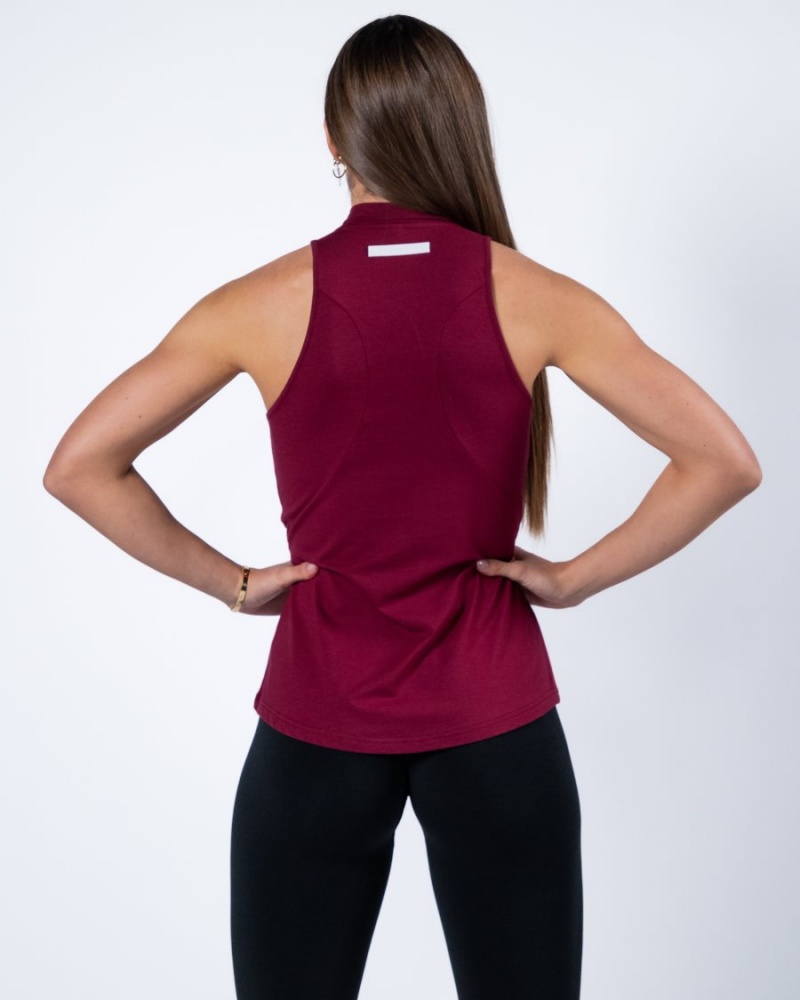 Ruby Red Alphalete Evo Tank Women's Tank Top | 7546283-TI