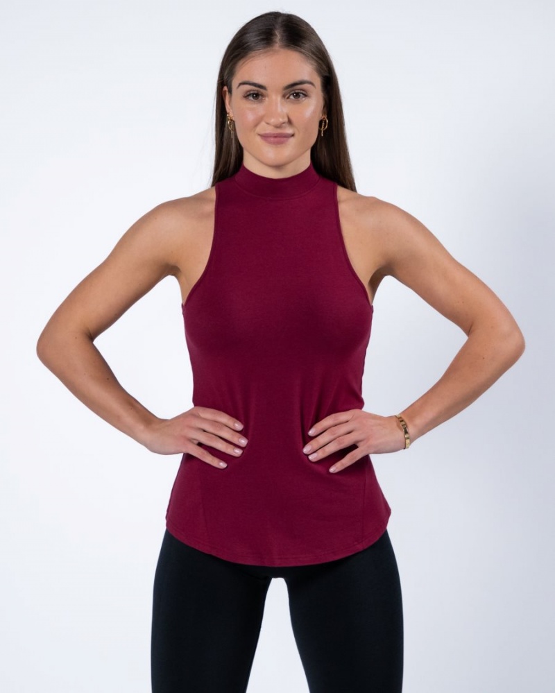 Ruby Red Alphalete Evo Tank Women\'s Tank Top | 7546283-TI