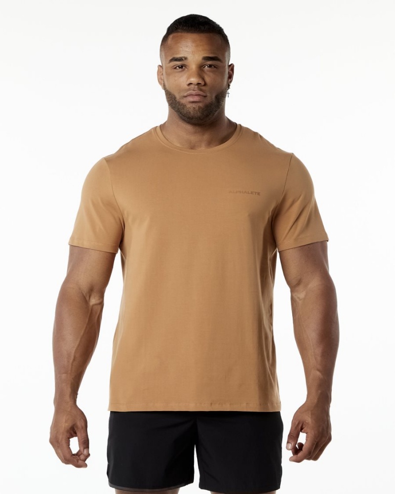 Rust Alphalete Classic Tee Men\'s Shirts | 9374082-AE