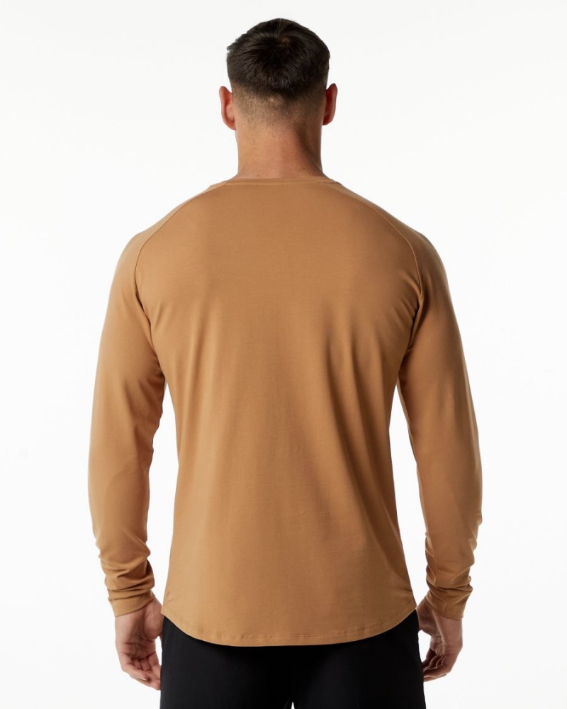 Rust Alphalete Dynasty LS Tee Men's Shirts | 3452716-FA