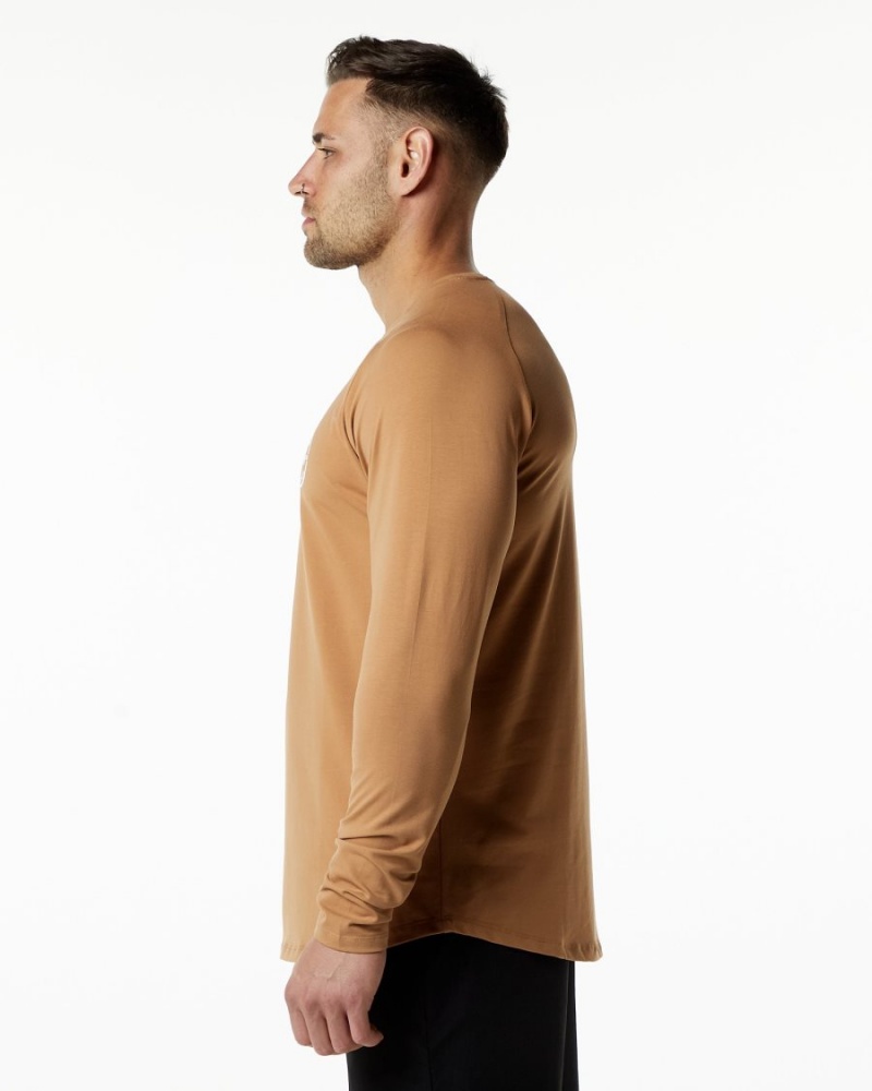 Rust Alphalete Dynasty LS Tee Men's Shirts | 3452716-FA