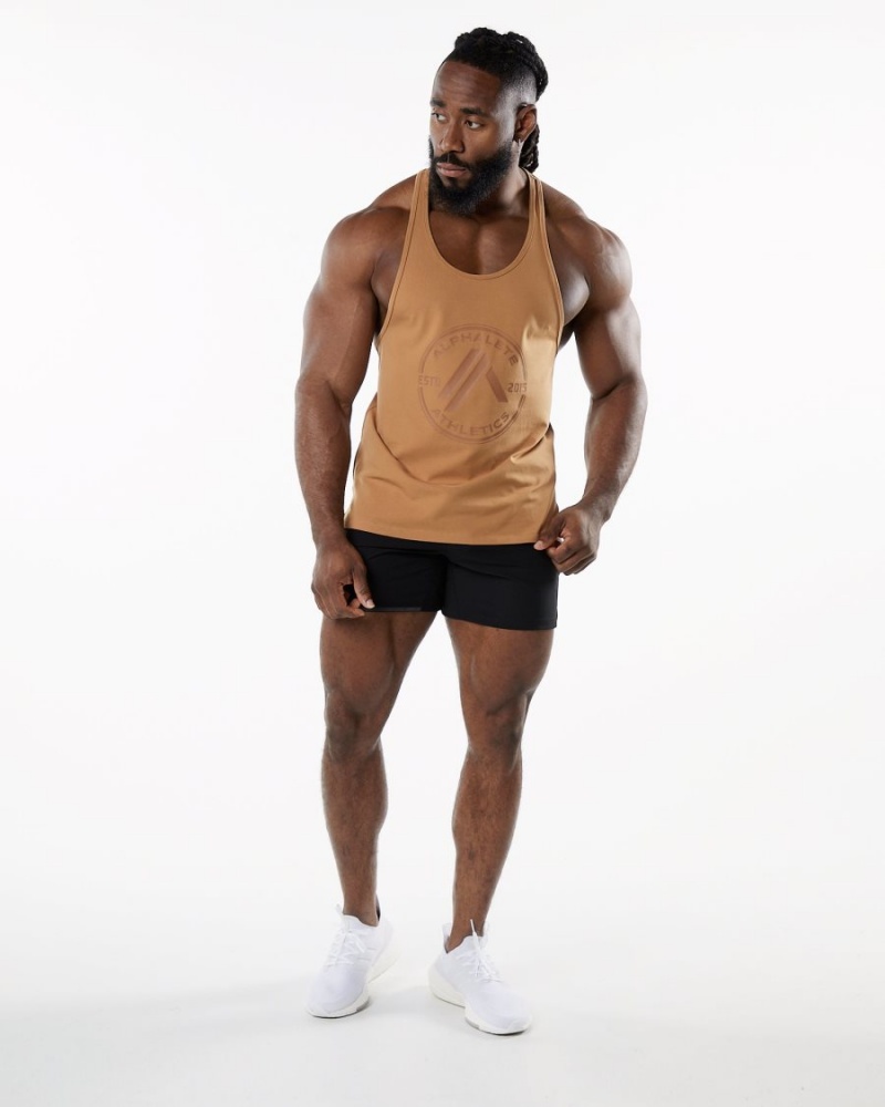 Rust Alphalete Dynasty Stringer Men's Stringers | 3461502-YQ