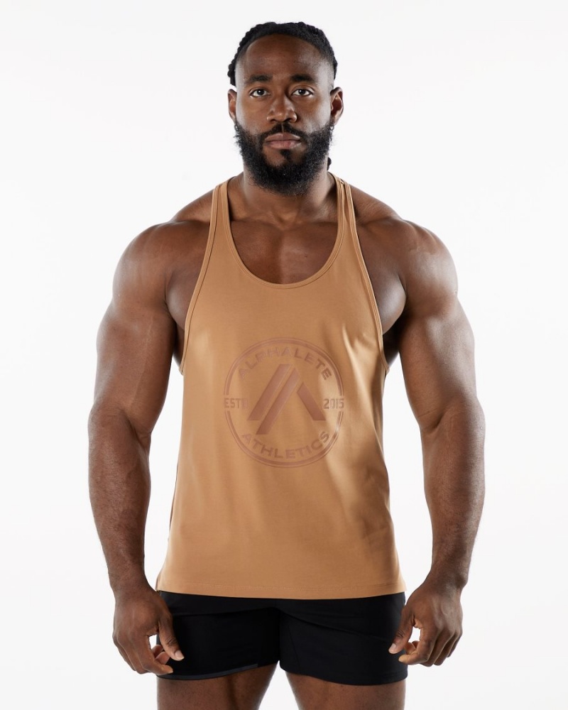 Rust Alphalete Dynasty Stringer Men\'s Stringers | 3461502-YQ